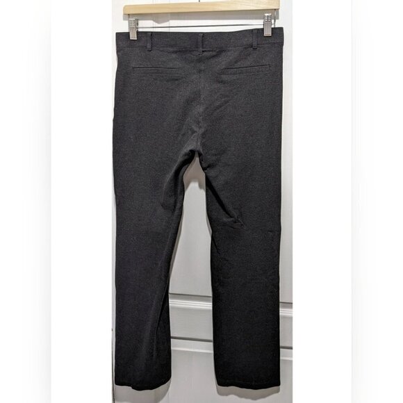 Betabrand | Straight-Leg Classic Dress Pant Yoga Pant in Charcoal - Picture 4 of 11
